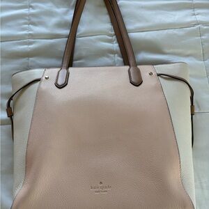 Kate Spade White, Rose and Tan Tote Bag